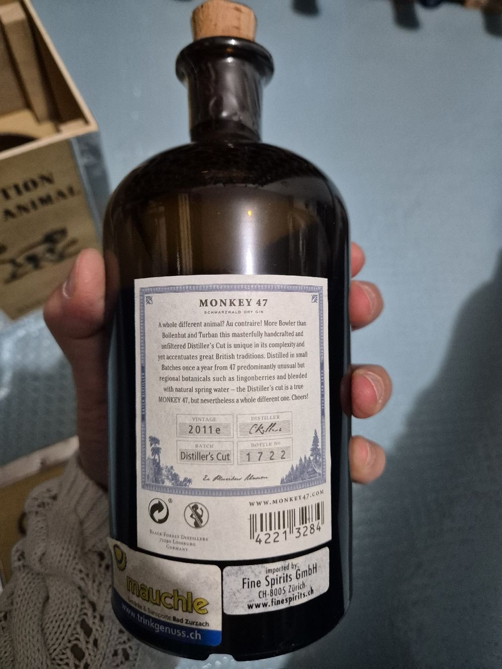 Monkey 47 Bevande alcoliche: Monkey 47 Distiller's Cut 2011 – Nuovo e nell'imballaggio originale da Reinach BL venduto da StephanBG 2