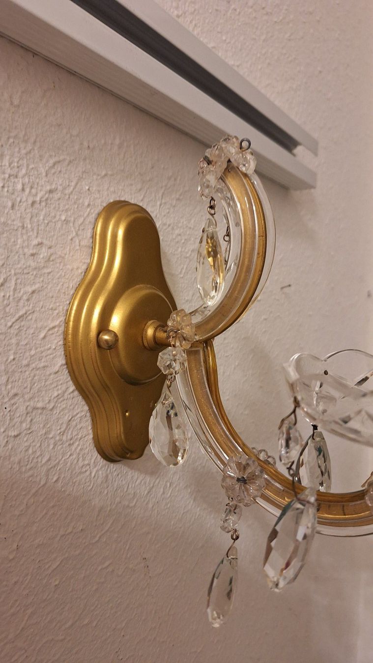 Lampade: kleines Wandlämpchen  , mit Kristallen – Usato da Dornach venduto da majo8689 5