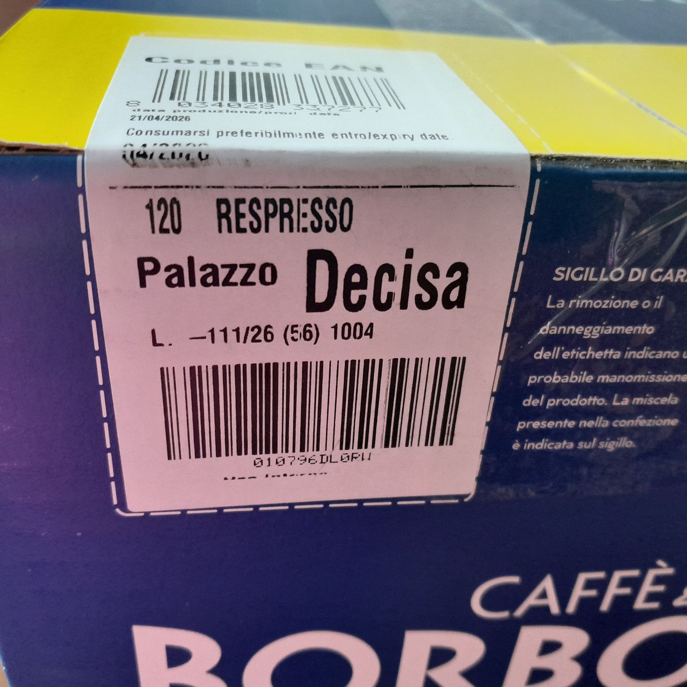 Nespresso Cibi & Specialità: Borbone Kaffee kompatibel Nespresso 120 Stk. – Nuovo e nell'imballaggio originale da Pedrinate venduto da Tofee 4