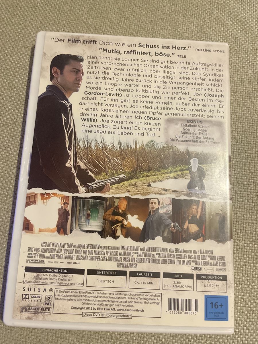 Alle DVDs: Looper - DVD - Bruce Willis - Joseph Gordon-Levitt – Gebraucht aus Sargans von Didis 1