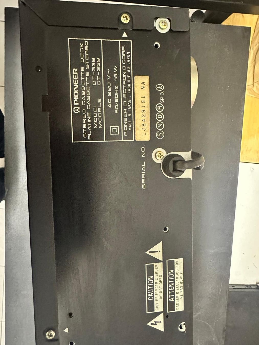 Musicassette: PIONEER CT-339 STEREO CASSETTE DECK – Usato da Thörishaus venduto da zimtfein 4
