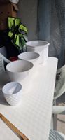 4er Set Übertöpfe, Blumentöpfe, weiss, div. Grössen