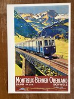 AK Montreux-Berner Oberland Bahn M. B. O. Bahn. Plakatmotiv
