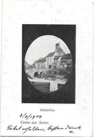 Aarau vor dem Haldentor Prägekarte