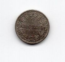 (1112) Bayern, 1 Kreuzer 1865, stgl