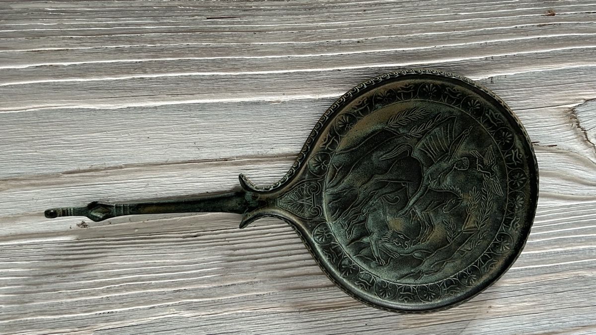 Foto & Immagini: Etruskisch Bronzespiegel mit Ritzzeichnung – Usato da Riedholz venduto da Frettchen63