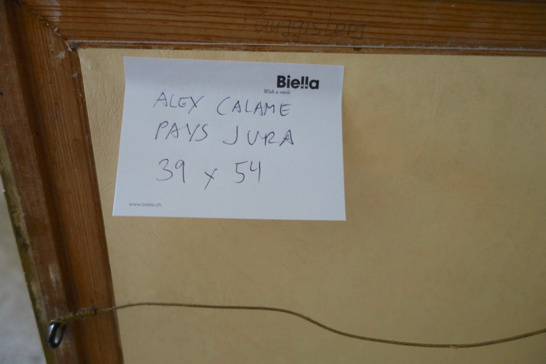 Dipinti: Gemälde A.Calame Pais Jura – Usato da Biel/Bienne venduto da Rothar 1
