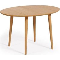 Kave Home Esstisch oval ausziehbar Oqui Eichenfurnier natur