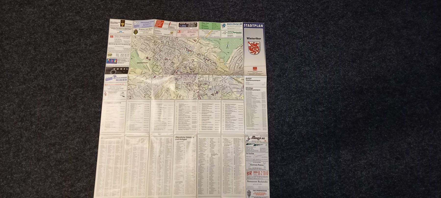 Landkarten & Atlanten: Stadtplan Winterthur Faltplan 1995 – Gebraucht aus Fey von sverigi 1
