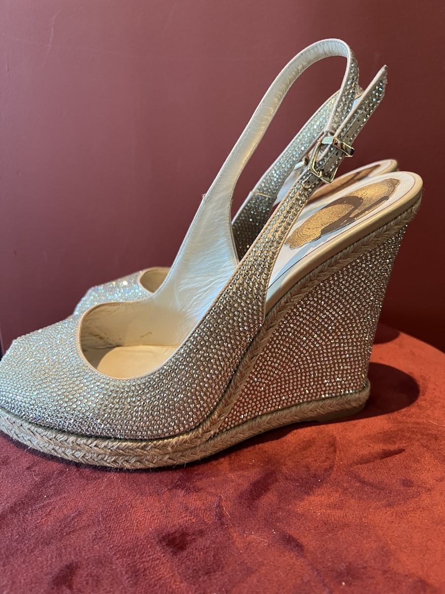 Damenschuhe: Rene Caovilla Gold Plateau Sandale Gr. 41 – Gebraucht aus Kilchberg ZH von Lisavivienne 7