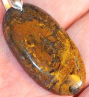 Anhänger L-3890 – Schwarzer Goldener Opal 35x19mm