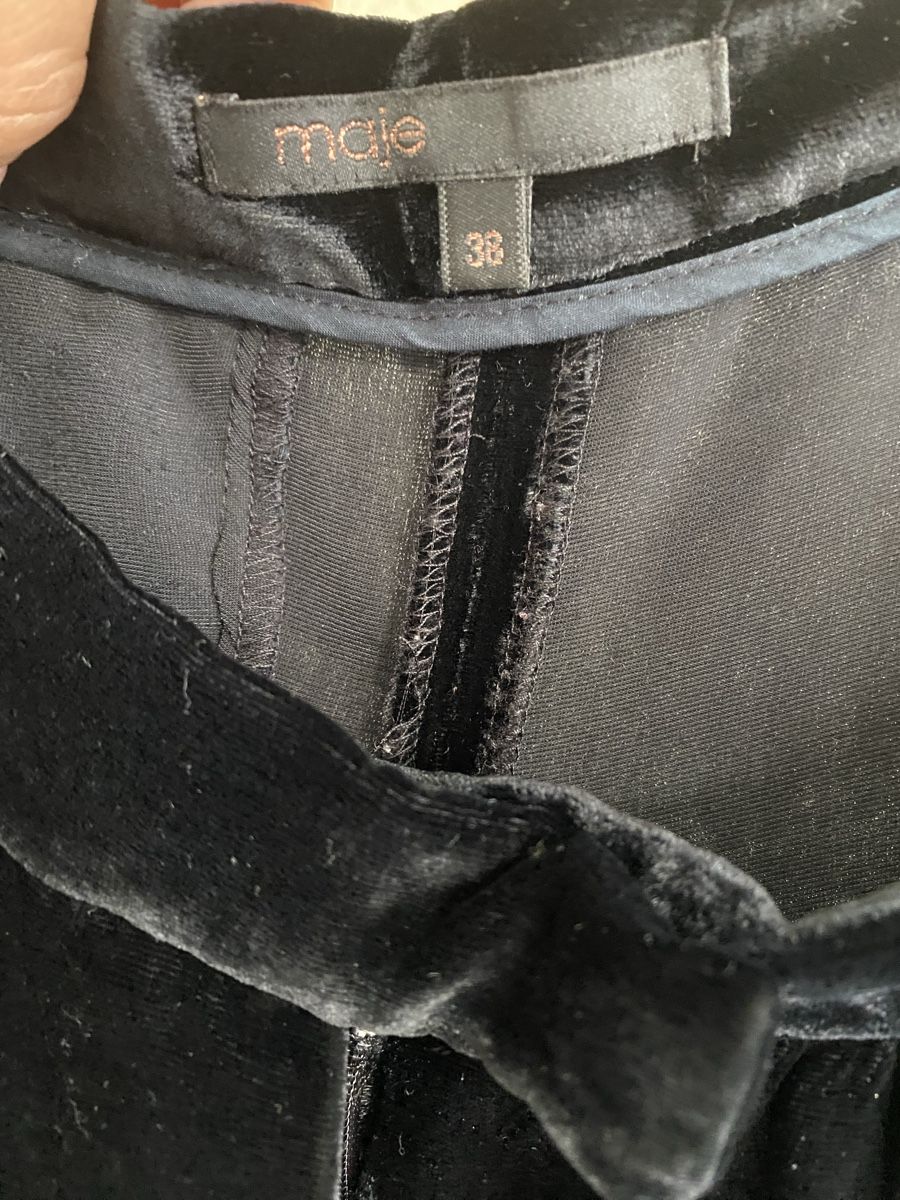 Maje Pantaloni: Elegante schwarze Samthose von Maje – Usato da ZÜRICH venduto da smi_z2sw 1