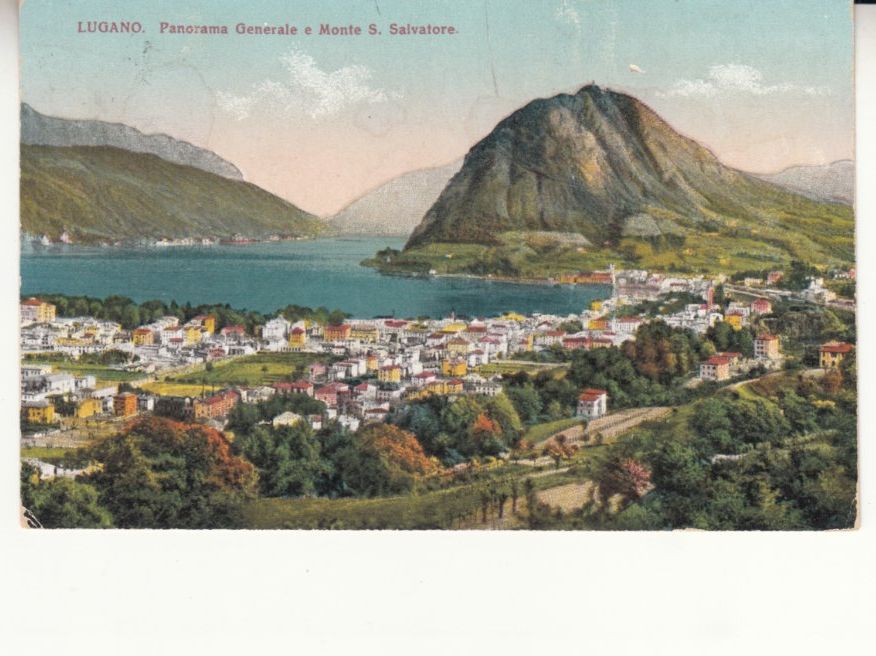 Cartoline postali: Lugano 1922, coloriert – Usato da Bürglen TG venduto da StampGraf