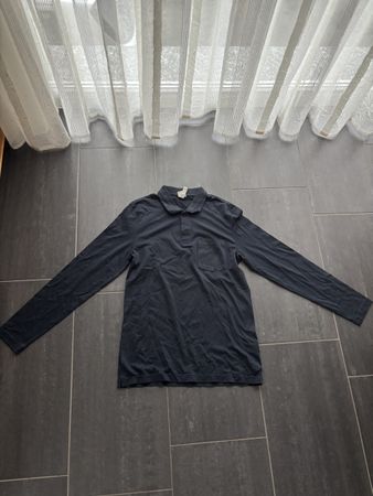 Herren Polo Langarm H&M dunkelblau Grösse M guter Zustand
