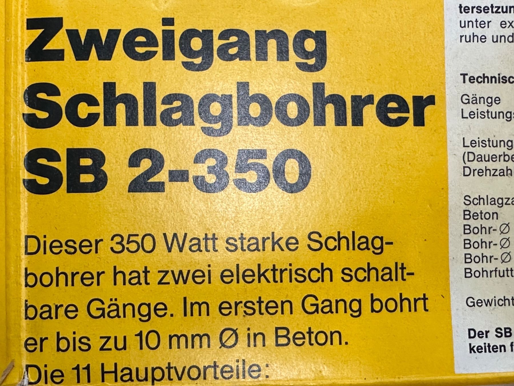 AEG Alle Werkzeuge: AEG Zweigang Scklagbohrer – Gebraucht aus Basel von ReginaSchuerch 1