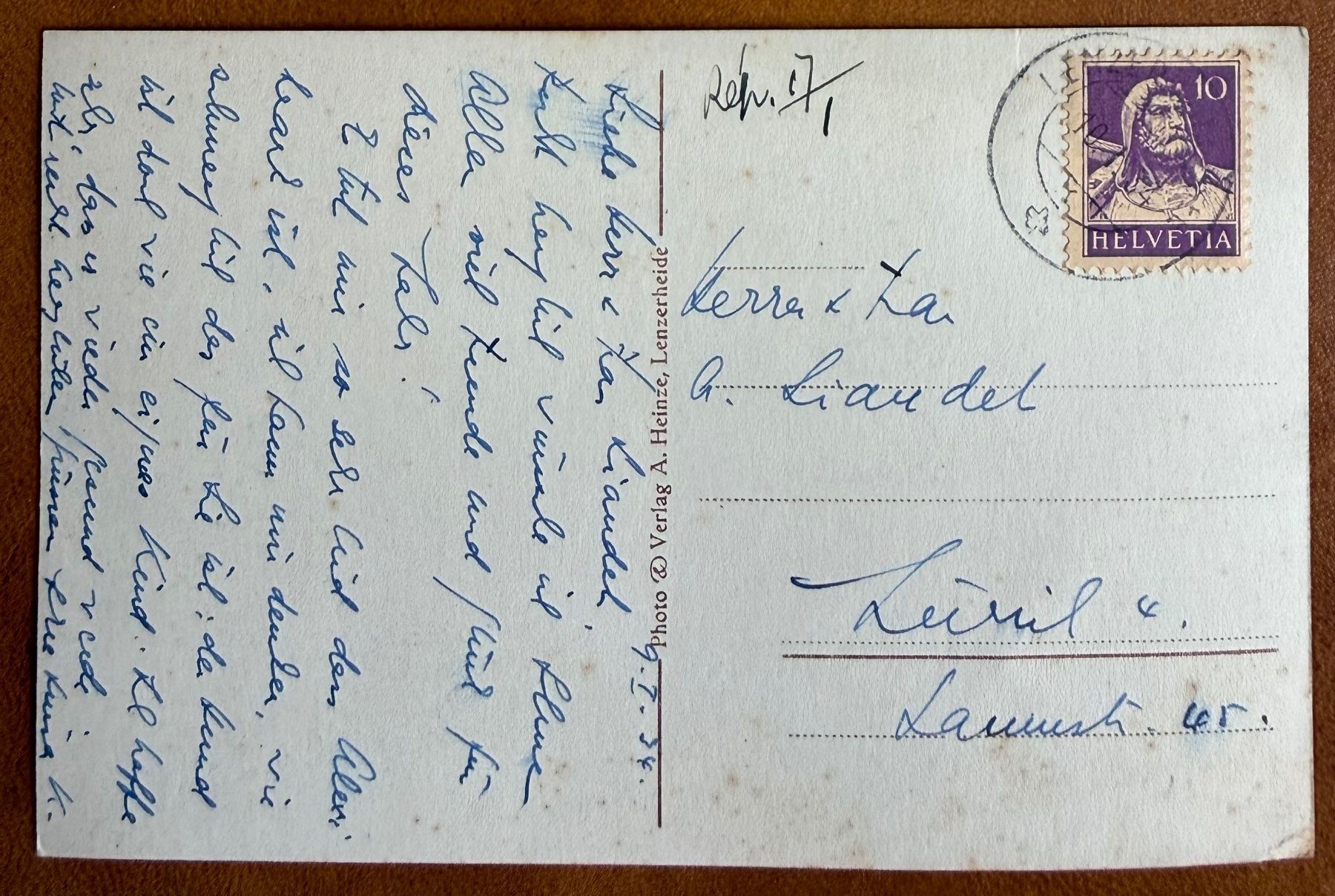 Cartoline postali: Lenzerheide - Winter 1934 – Usato da Lutry venduto da Ediego 1