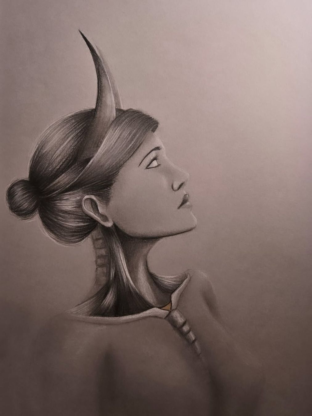 Dipinti: Portrait Femme à cornes – Nuovo (secondo la descrizione) da Delémont venduto da Guerd.Art 1