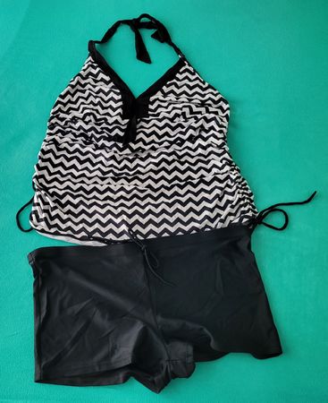 Tankini von Noppies, Gr.XXL,/48 schwarz-weiss