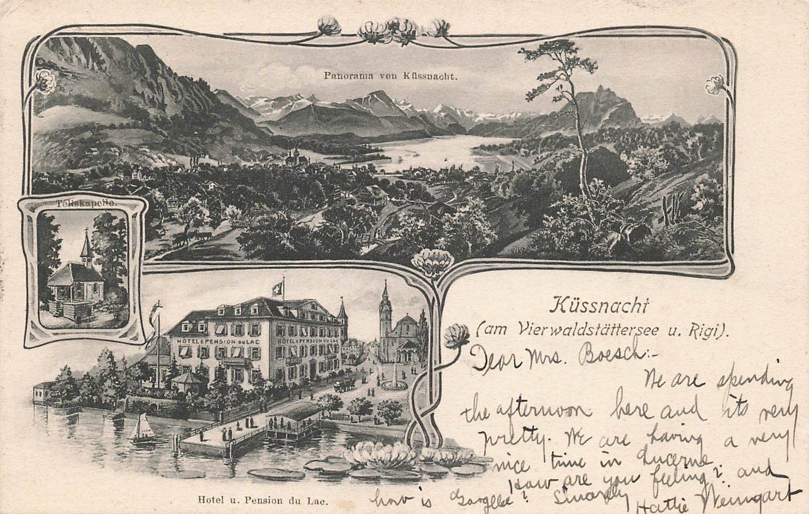 Cartoline postali: Kussnacht Vierwaldstättersee – Usato da Biasca venduto da Blenio71