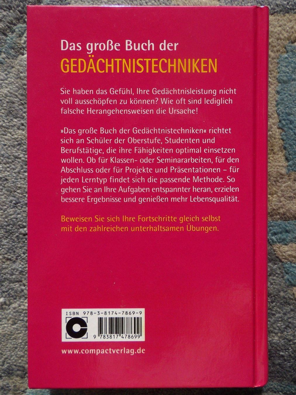 Libri: Das große Buch der Gedächtnistechniken – Usato da Uster venduto da urs_75by 1