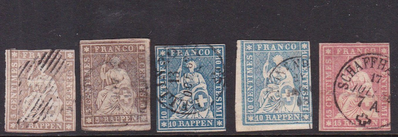 Alle Briefmarken: CH Briefmarken Lot "5 x Strubel" – Gebraucht aus Münchwilen AG von Nesar