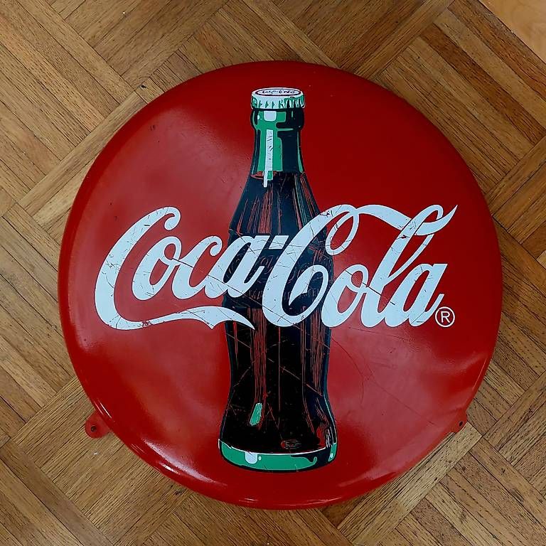 Coca-Cola Insegne: Altes Coca Cola Metallschild – Usato da Thun venduto da nad_x8nk 1