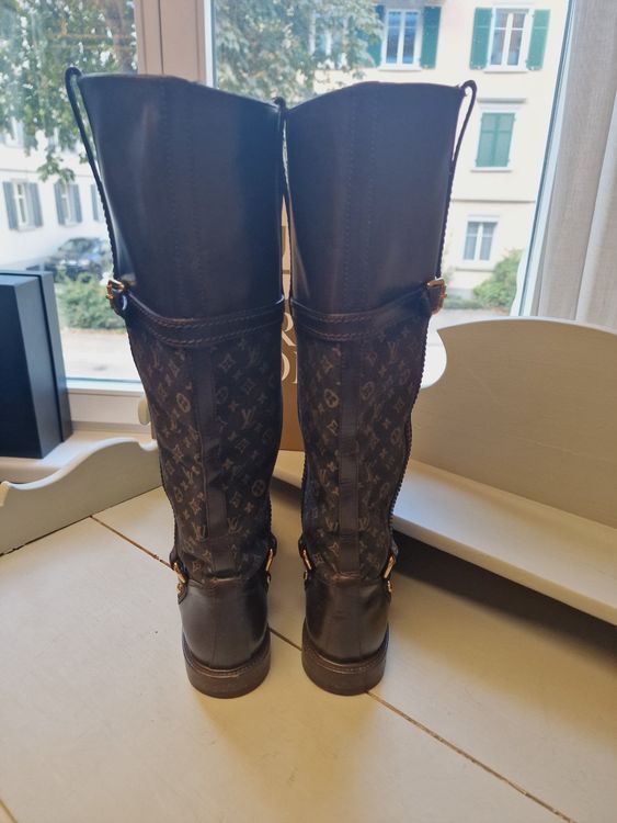 Louis Vuitton, Damen Stiefel, Mini Lin, Monogram, Gr.38, Top