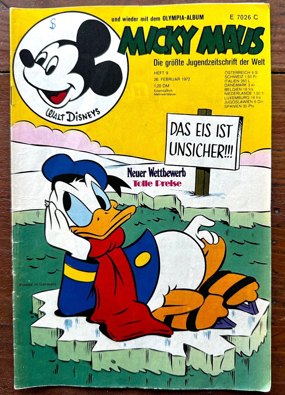 Comics: Micky Maus Nr. 9   26.2.1972, hunderte Comics ab 1.- – Gebraucht aus Seltisberg von quadartswiss