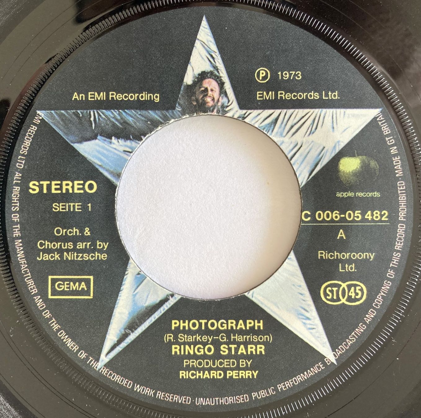 Schallplatten: BEATLES / RINGO STARR - PHOTOGRAPH – Gebraucht aus Bottens von hotter-than-hell 2