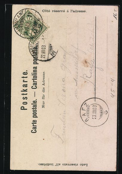 Cartes postales: Zürich, Eidgen. Turnfest 1903, Mann mit – D'occasion à Berlin par bartko-reher 1