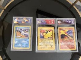 Pokemon Carte Articuno Zapdos Moltres Set 10/10