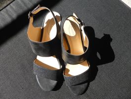 Sandale, schwarz, Gr.37