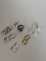 Lot de boucles d'oreilles et bague