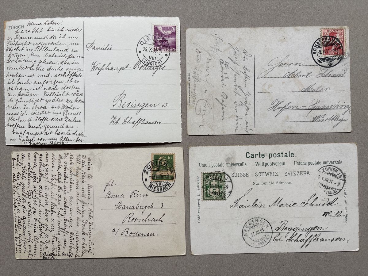 Ansichtskarten: 8 AK Zürich – Gebraucht aus Au ZH von Samson84 3