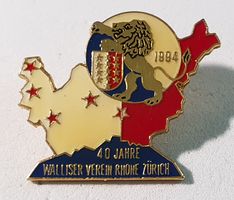 AA974 - Pin 40 Jahre Walliser Verein Rhone Zürich 1994