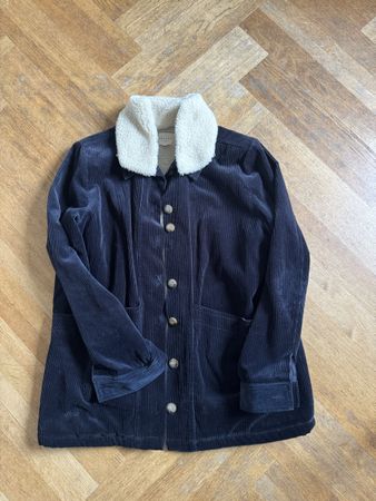 Sezane Will Cordjacke dunkelblau mit Teddyfutter Grösse L