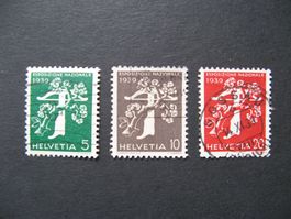 1939 Landesausstellung Zürich Satz italienisch gestempelt