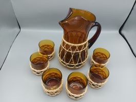 Vintage Saftset aus Glas