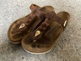 Birkenstock Gizeh Braided Gr. 39, Leder geölt