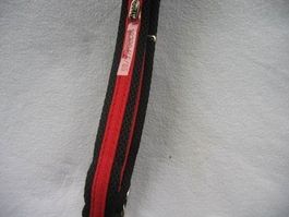 Softhalsband Nylon rot - schwarz