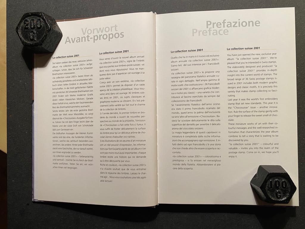 Tutti i francobolli: Los 62 2001 Jahrbuch komplett postfrisch – Nuovo (secondo la descrizione) da Niederweningen venduto da rimicanardo 6