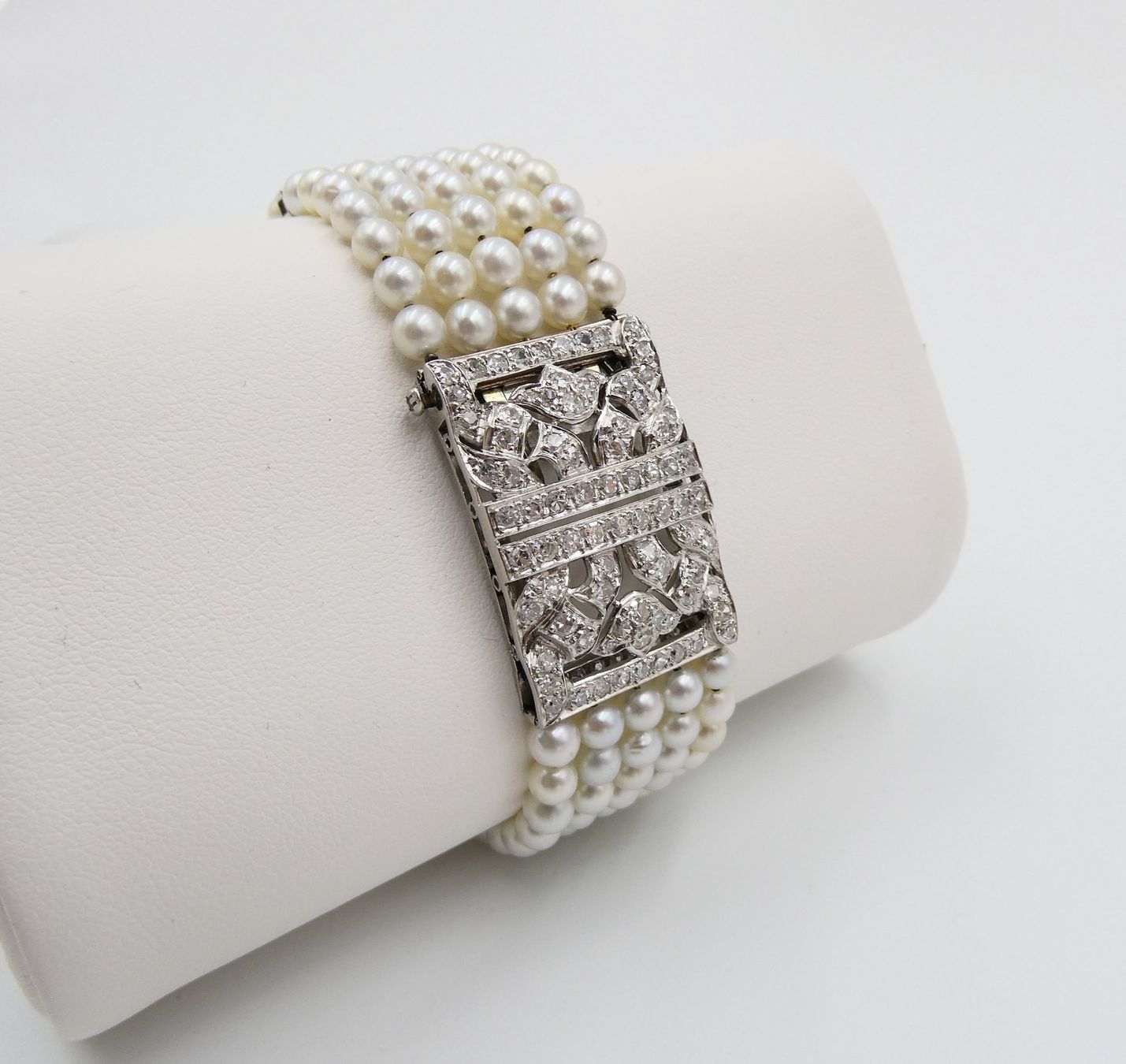 Bracciali & Braccialetti: ART DECO PERLENBRACELET MIT DIAMANTEN – Usato da Luzern venduto da EdiGem 1
