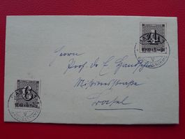 1843/1943: 100J ZH4+6, seltene Verwendung mit Blockausschnit