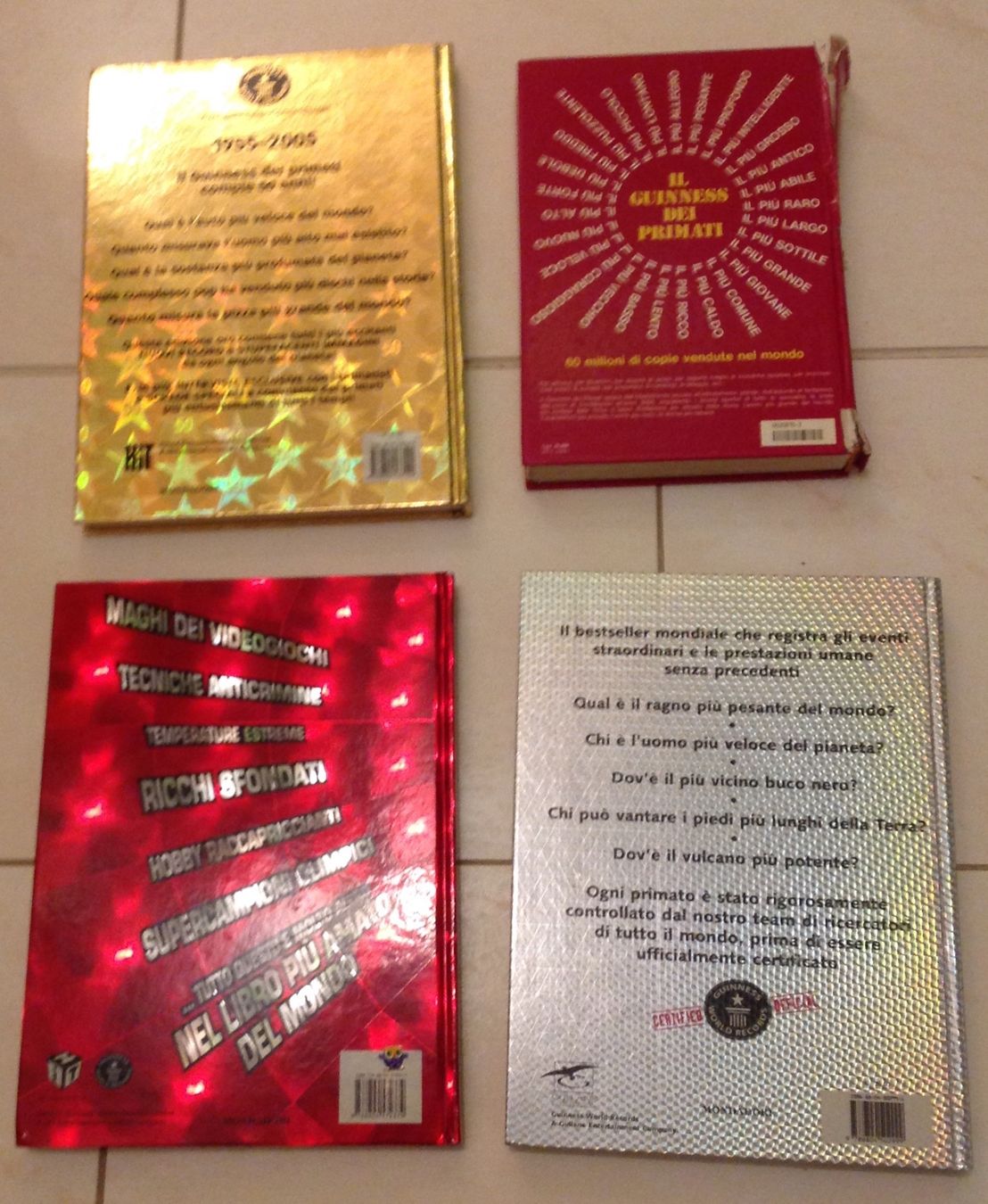 Bücher: 4 Libri Guinness World Records 2003 - 2005 - 2008 - 1982 – Gebraucht aus Riva San Vitale von ramarro57 2
