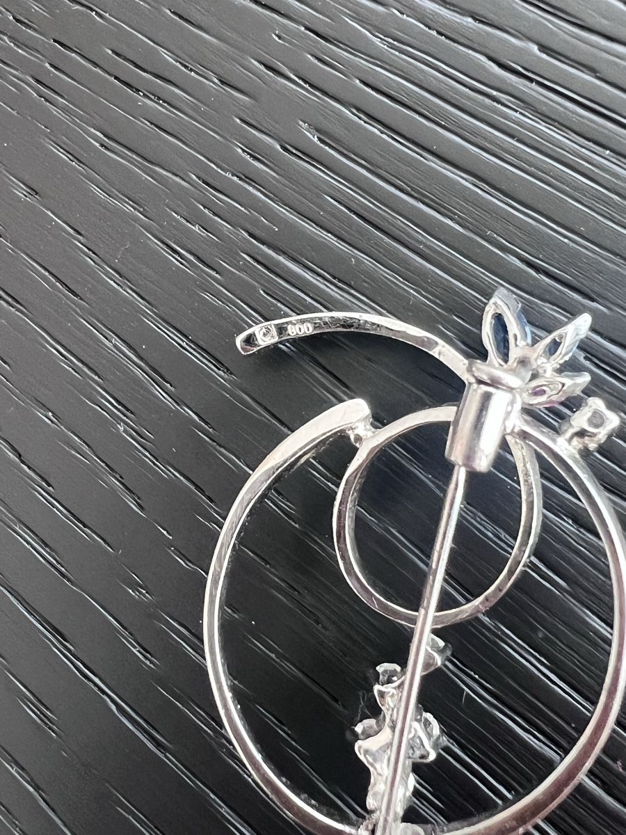 Broschen & Nadeln: Vintage Silber Brosche 800 mit Steinen – Gebraucht aus Herbligen von nic_q8yn 1
