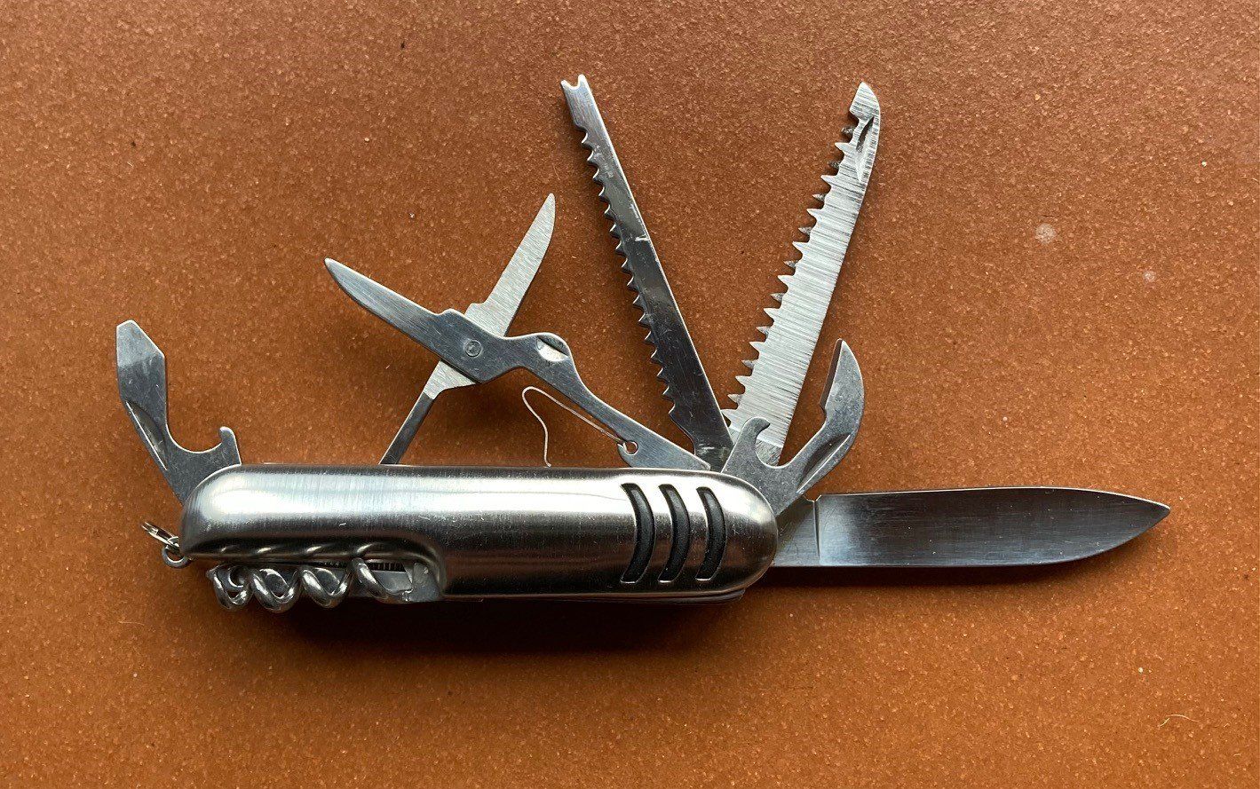 Coltelli tascabile: Taschenmesser silbrig – Nuovo e nell'imballaggio originale da Orselina venduto da Vrenegonde 9
