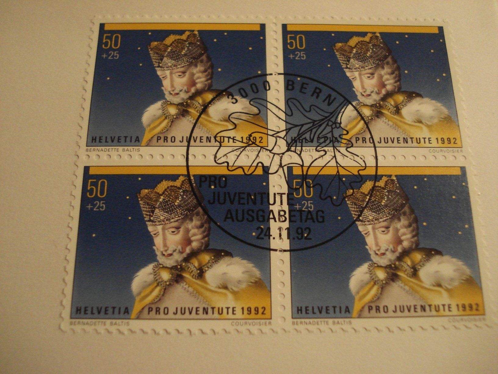 Alle Briefmarken: Pro Juventute 1992, FDC Satz + 4erblocks, 6 Belege – Gebraucht aus Niederwil AG von morostahu