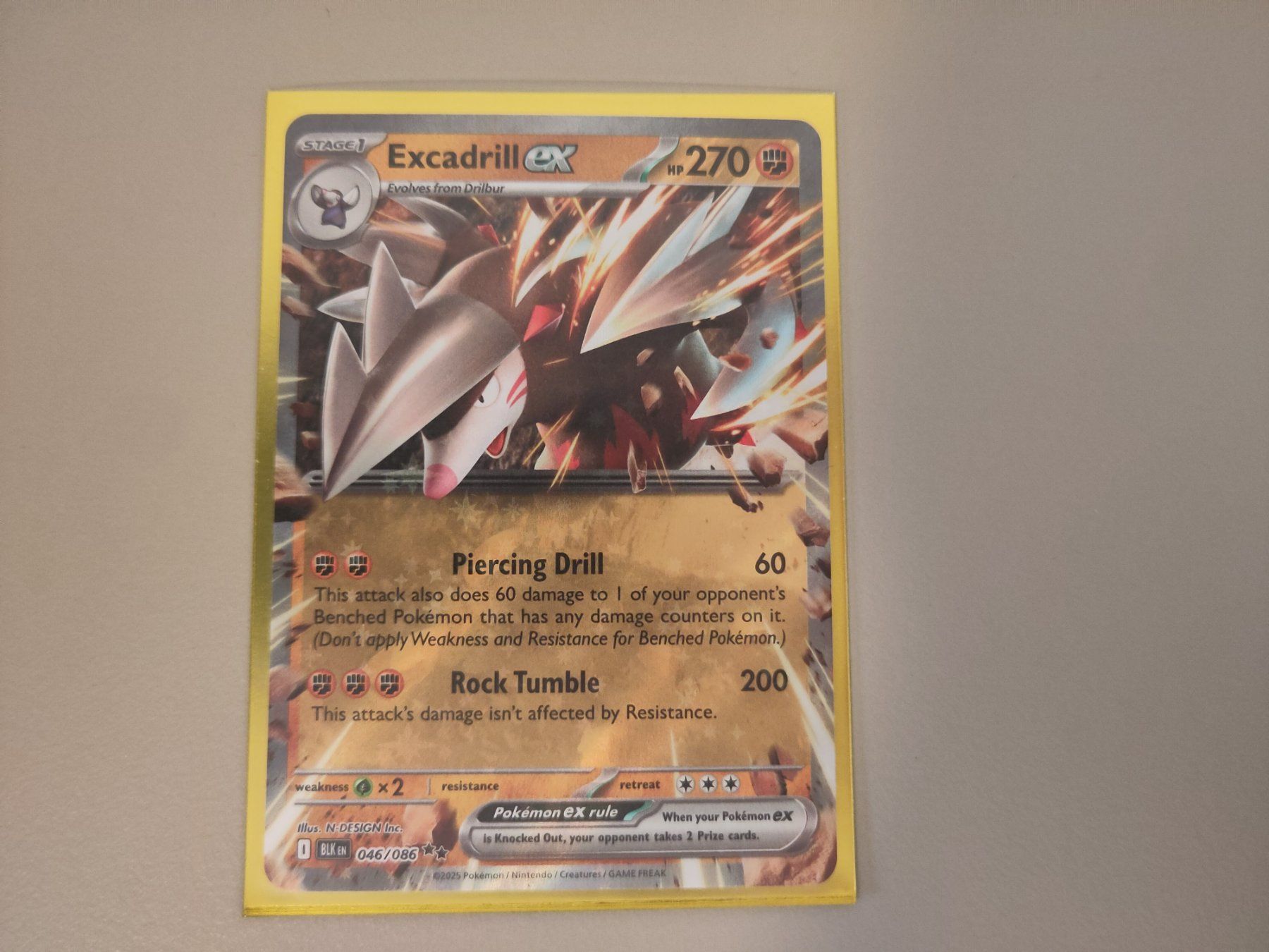 Pokémon Carte collezionabili: Black Bolt Excadrill EX 46/86 - EN – Nuovo (secondo la descrizione) da Bern venduto da gil_rkx8