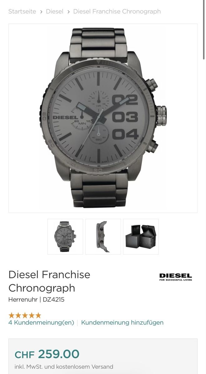 Diesel Uhren: Diesel Uhr DZ4215 - Chronograph – Gebraucht aus Hägendorf von neon09 8