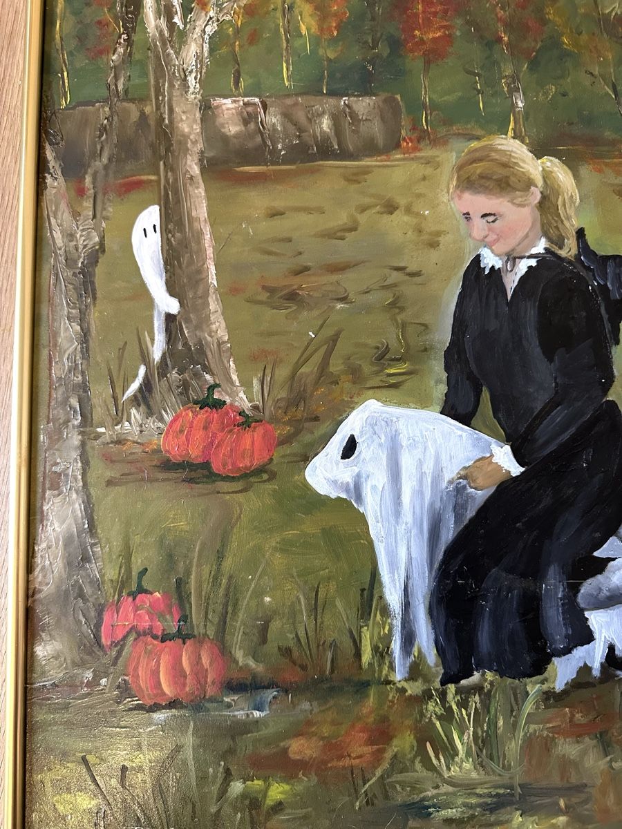 Tutte le decorazioni: Thrifted Ghost Gemälde Herbst/Halloween Dekoration – Nuovo (secondo la descrizione) da Obfelden venduto da RichardS. 1